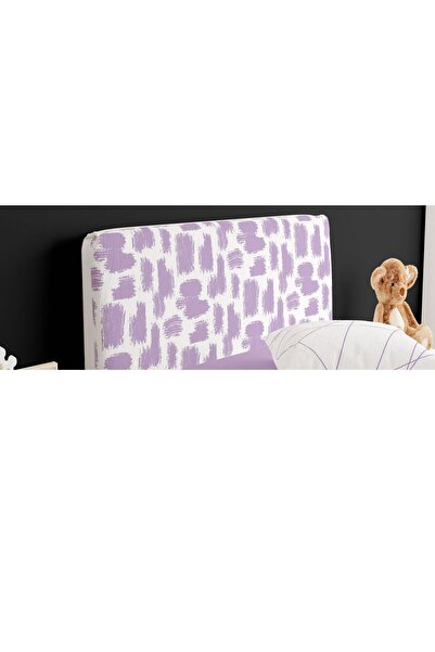 CİCİ ODAM Baza Başlık Kılıfı Genç Odası Mor Fırça Izleri