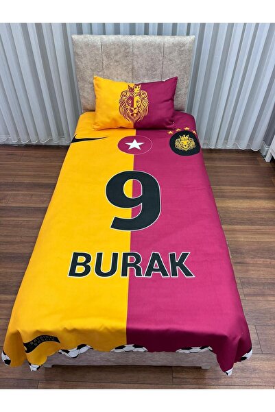 CİCİ EKO Sarı Kırmızı Taraftar Yatak Örtüsü HEDİYE Yastık Kılıfı Spiderman İn...
