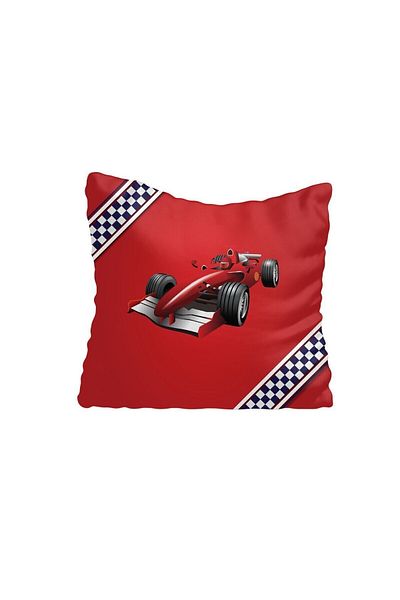 CİCİ ODAM Red Formula 1 Racing Car Children's Baby Room Throw Pillow Cover