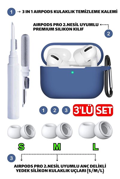 EWEC Pro 2.Nesil Uyumlu Silikon Kılıf, Anc Delik Yedek Silikon Uçları (S,M,L)...