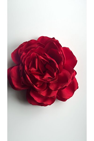 Âlâ Atelier İğneli Kumaş Çiçek Broş Kırmızı Gül Broş