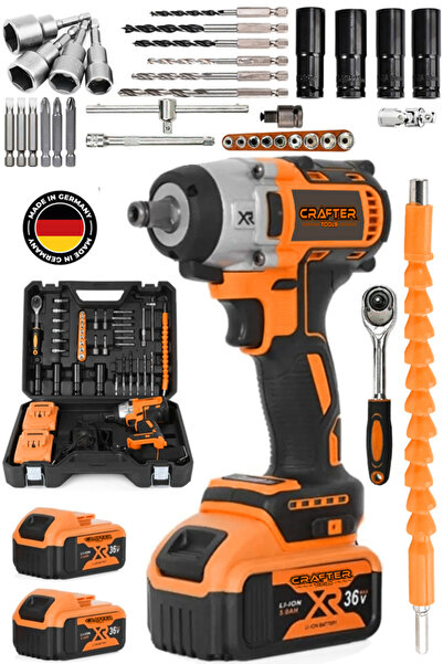 CRAFTERTOOLS Germany 450 Nm 36 Volt 5Ah Akülü Torklu Somun Sıkma Bijon Sökme ...
