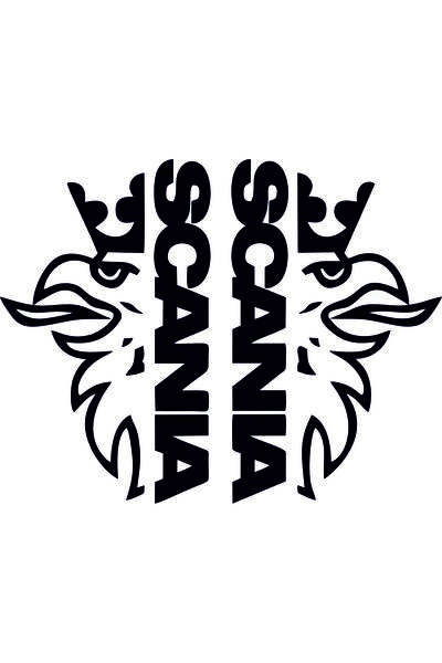 Birim Matbaa KAMYON SCANIA LOGO YAZI OTO STİCKER(22X36  CM ) SAĞ-SOL