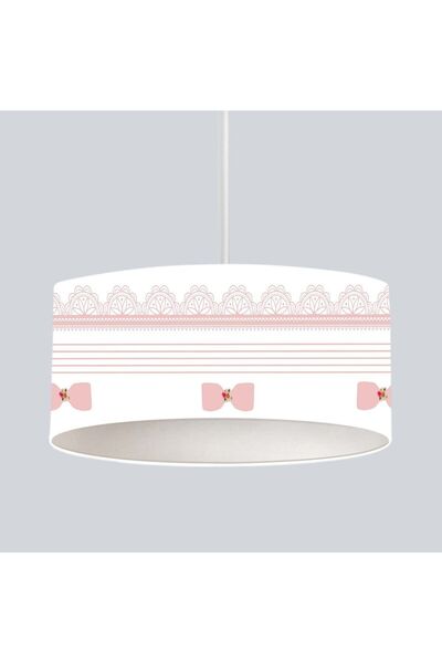 CİCİ ODAM Çocuk Bebek Odası Sarkıt Avize Dantelli ve Fiyonklu Desen