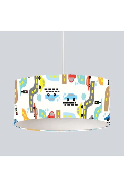 CİCİ ODAM Çocuk Bebek Odası Sarkıt Avize Renkli Arabalı Trafik Lambaları