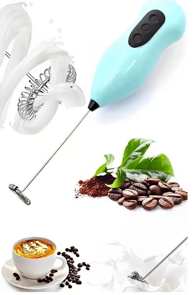 LOVE in KITCHEN 2-pack Coffee Frother Mixer Milk Stirrer Cappuccino Beater Steel Tip Egg Cream Whisk Tool