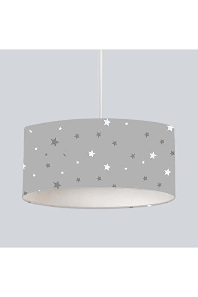 CİCİ ODAM Çocuk Bebek Odası Sarkıt Avize Gri Zemin Serpme Yıldızlar