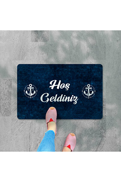 M&H Quality Dijital Baskılı 3D kapı önü paspas Hoşgeldiniz Yazılı Çiçek DesenIç ve Dış Kapı Paspası Yıkanabilir