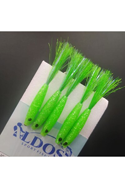 ALDOS Silikonlu Çapari, (3 Adet) Çinekop, Palamut Çaparisi, Yeşil