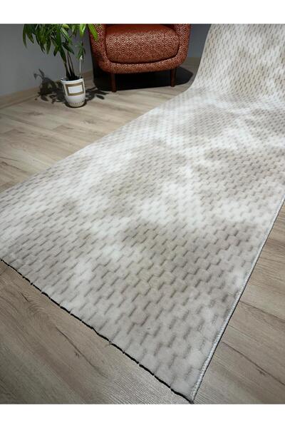 AKSU HALI Aksu Halı Prime Berlin Fildişi Kaymaz Taban Makinede Yıkanabilen Ke...