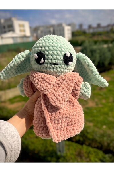 KayNal Baby Yoda Amigurumi Kadife Uyku Arkadaşı