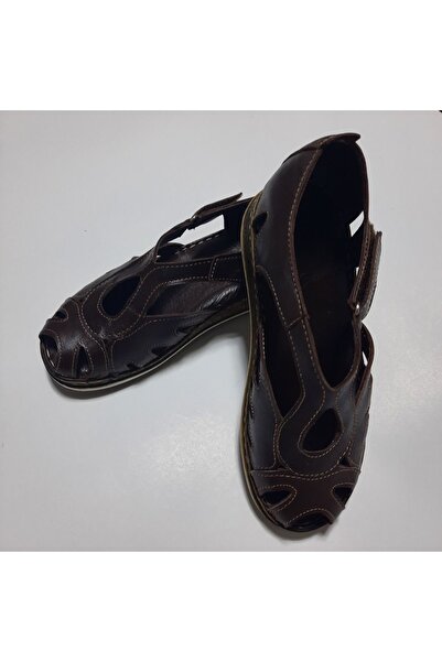 KAPAR Άνετα και φορετά σανδάλια σε καφέ χρώμα, 100% γνήσιο δέρμα