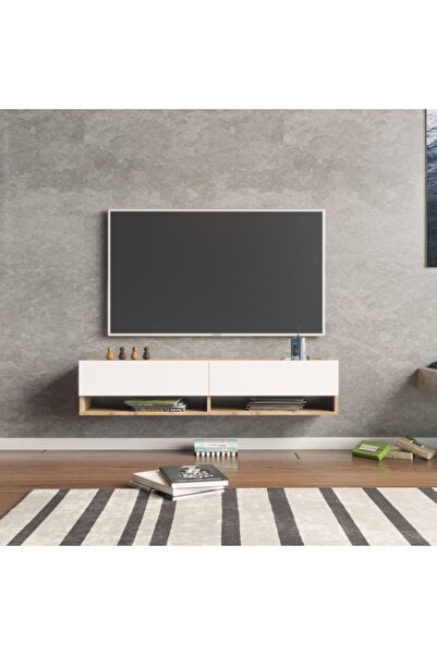 L'occi Concept Delphin 140 Cm Raflı Kapaklı Duvara Monte Tv Ünitesi Dlp11-aw ...