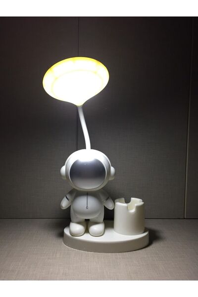 Ahi Shop Ufo Astronot Masa Lambası Led Işıklı Şarjlı Gece Lambası Micro Şarj Girişli