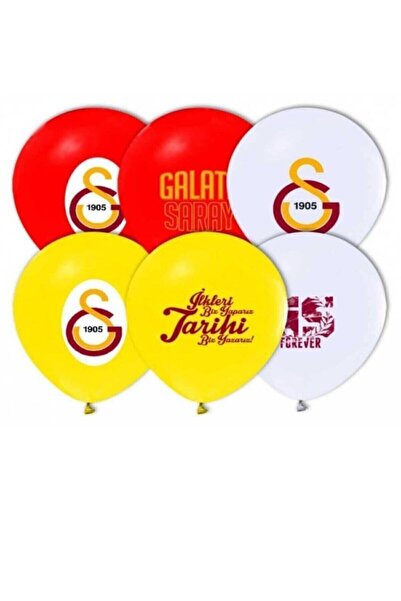 BalonEvi Galatasaray Poşet Içi 6lı Balon X 2 Adet