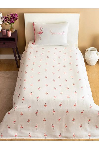 LC Waikiki LCW HOME Flamingo Printed - Μονό Ranforce Pike Σετ