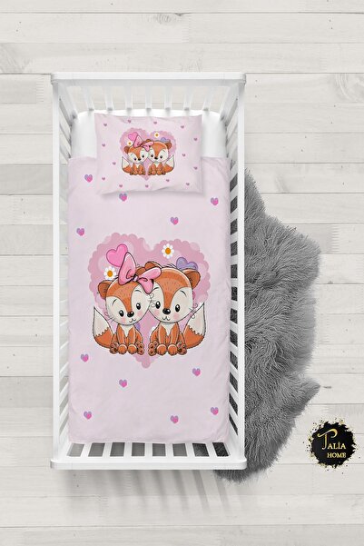 Talia Home طقم غطاء لحاف أطفال بنمط حيوان لطيف مع ملاءات TLABN-212
