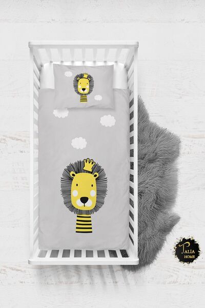 Talia Home طقم غطاء لحاف أطفال منقوش من Lion King مع ملاءات TLABN-094