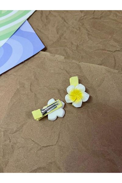 EyER Shoping Cataramă cu clemă de mărime mini Lotus galben