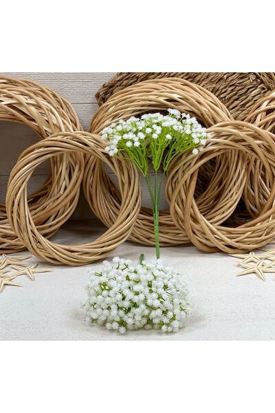 KOZALILAR Yapay Çiçek 5 Dallı Kar Cipso Demeti