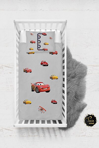 Talia Home Şimşek Mcqueen Desenli Bebek Nevresim Takımı Çarşaflı TLABN-107