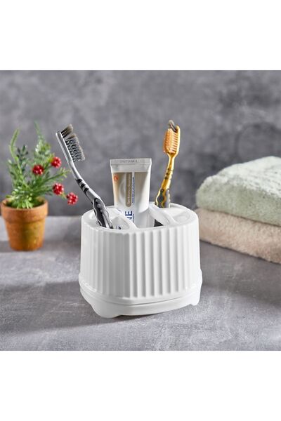 blackleg Diş Fırçası Diş Macunu Saklama Kutusu Diş Fırçalık 5 Bölmeli Makyaj Organizer