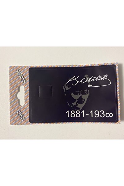KÜPPELİ ACCESSORİES Ulu Önder Mustafa Kemal Atatürk Kredi Kartı Sticker Kaplama Çipli Kredi Kartlarına Uygundur