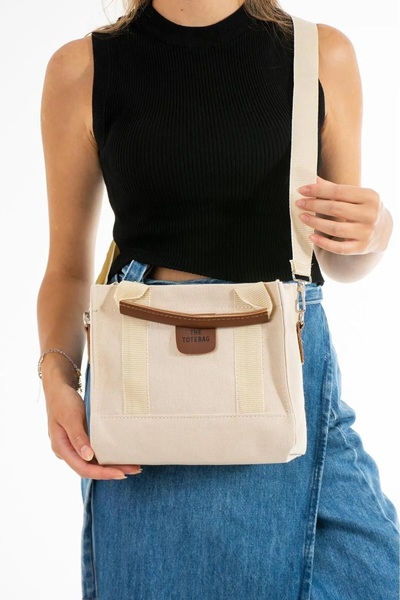 Rosmod Бежева полотняна міні-сумка через плече - жіноча сумка через плече