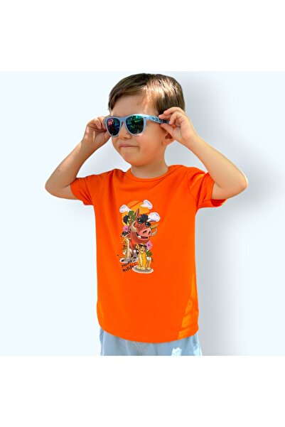 patriko tekstil Πορτοκαλί Cotton Lion King Unisex Παιδικό T-Shirt
