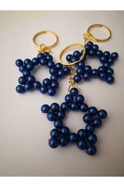 PASAMİA Blue Color Star Keychain (15 Pieces)