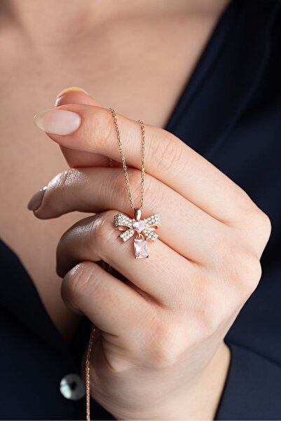 Silvano Jewelry 925 Ayar Gümüş Fiyonklu Kolye