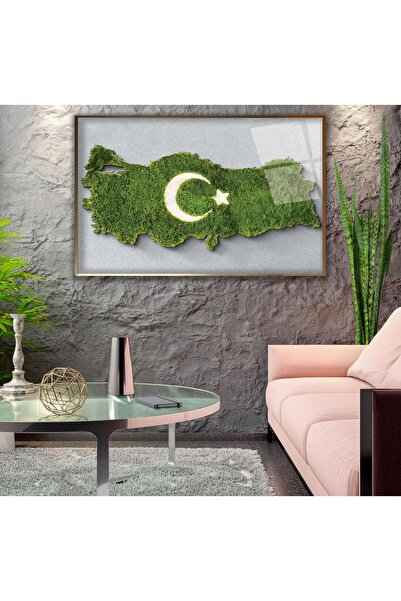 EMYA HOME Tablou din sticlă Heaven Homeland cu cadru metalic