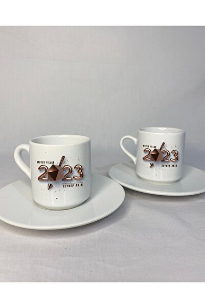 EratCo Kişiye Özel Yılbaşı Hediyesi Kahve Fincanı 2'li