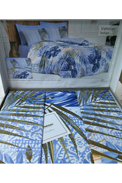 Altınbaşak Ranforce Çift Kişilik Nevresim Takımı Valeron İndigo