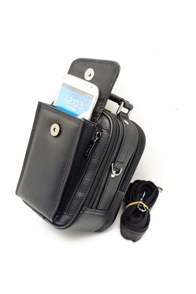 MODA Large Size Men's Bag with Phone Compartment Case and Hand and Shoulder Strap
