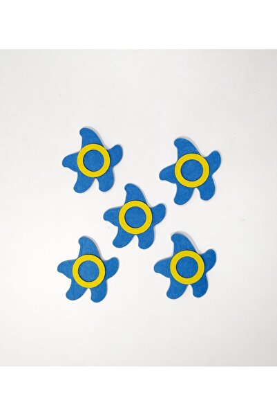 keçeli dünyam مجسم لباد، إطار نجوم البحر 13 سم 5 قطع