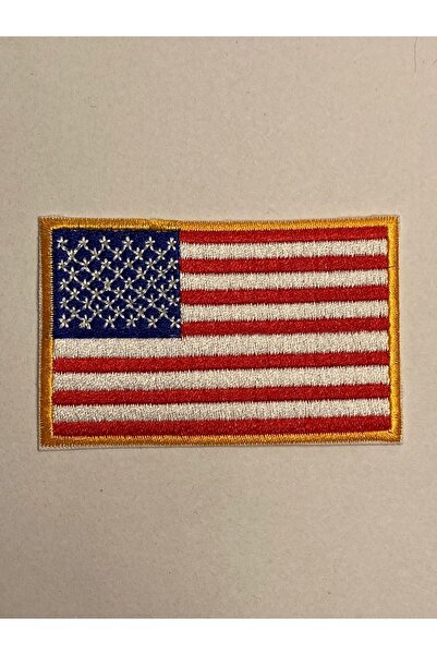 StüdyoÜmitTişört Amerika Bayrağı-usa Flag Patch-peç,arma Ve Kot Yaması (7,5x4,7)