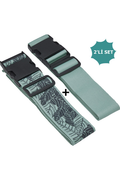 Boldy 2-piece Adjustable Luggage Belt - Suitcase, Luggage and Safety Belt, wi...