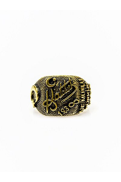 esha Men's Adjustable Ring - Ataturk Signature Shaped Euy1257