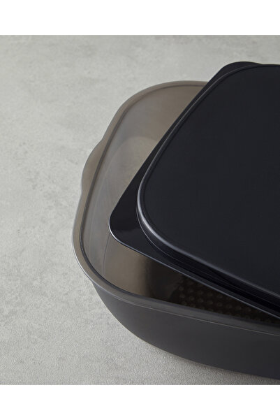 English Home Black Morgan 30x21,5 Cm Plastic Storage Container