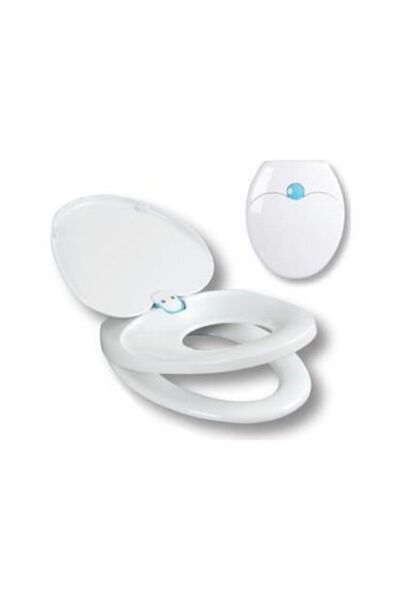 Çelik Ayna Yavaş Kapanan Yetişkin-çocuk Klozet Kapağı