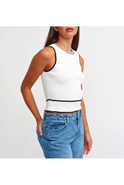Butik Crew Neck Corded Tank Top - Zero Sleeve