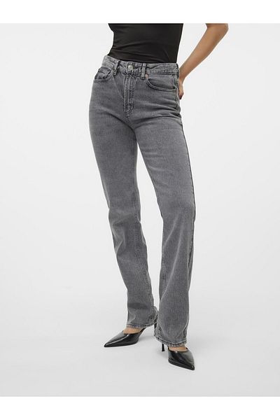 Vero Moda Düz Kesim VMTESSA Hohe Taille Gerade geschnittene Jeans