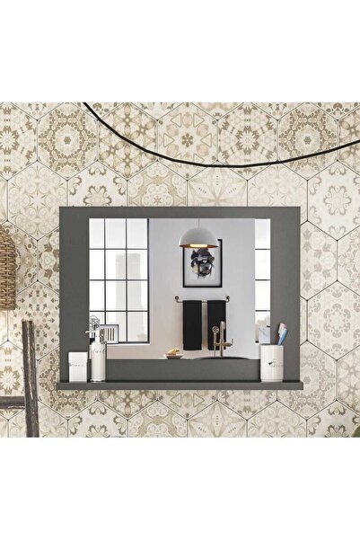 Mirapet MİRA AHŞAP 60x45 Cm mira Banyo Rafı Lavabo (yan ayna )