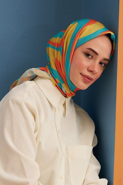 İpekhan Βαμβακερό κασκόλ - Twist Pattern - Ihe1100-20