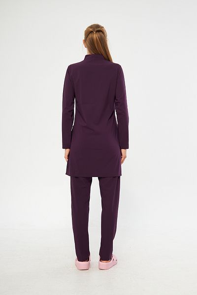 Class Üniforma Hijab Prune Întunecat Lycra Femei Uniforme Medicale Doctor și Asistentă Jersey Scrubs Costum Chirurgical