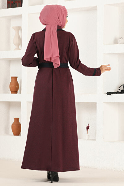 ModaMerve Capac cu nasturi Nya2647 Roșu Claret