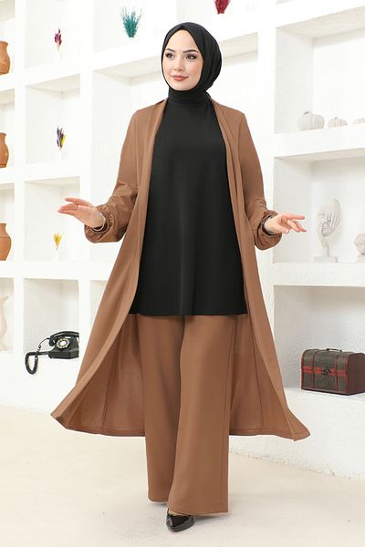 ModaMerve ASM2649 نموذج مزيج ثلاثي - تان