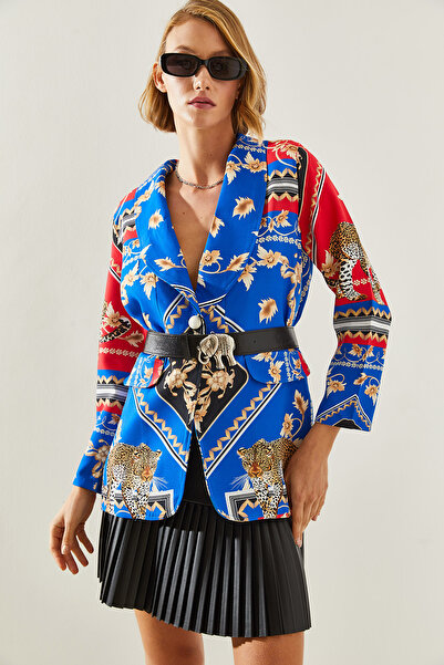 Bianco Lucci Mintás öves blézerkabát - női, bélelt 2207 60251763