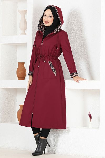 ModaMerve Claret Red Zippered Cap - ASM2659